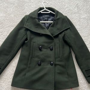 Aritzia Babaton Howell Pea Coat in Army Green, size Large